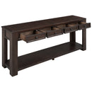 Supfirm TREXM Console Table/Sofa Table with Storage Drawers and Bottom Shelf for Entryway Hallway(Espresso)