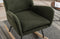 Supfirm 35.5 inch Rocking Chair with Pocket, Soft Teddy Fabric Rocking Chair for Nursery, Comfy Wingback Glider Rocker with Safe Solid Wood Base for Living Room Bedroom Balcony (dark green)