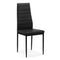 5 Pieces Dining Table Set for 4,Kitchen Room Tempered Glass Dining Table ,4 Faux Leather Chairs ,Black - Supfirm