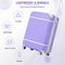 Supfirm 20 IN Luggage 1 Piece with TSA lock , Lightweight Suitcase Spinner Wheels,Carry on Vintage Luggage,Purple