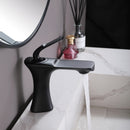 Supfirm Single Hole Single Handle Bathroom Faucet in Matte Black