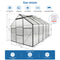 Supfirm 6x10 FT Polycarbonate Greenhouse Raised Base and Anchor Aluminum Heavy Duty Walk-in Greenhouses for Outdoor Backyard in All Season