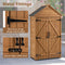 Supfirm Outdoor Storage Cabinet, Garden Wood Tool Shed, Outside Wooden Shed Closet with Shelves and Latch for Yard 39.56"x 22.04"x 68.89"