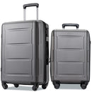 Supfirm Expanable Spinner Wheel 2 Piece Luggage Set ABS Lightweight Suitcase with TSA Lock 20inch+24inch