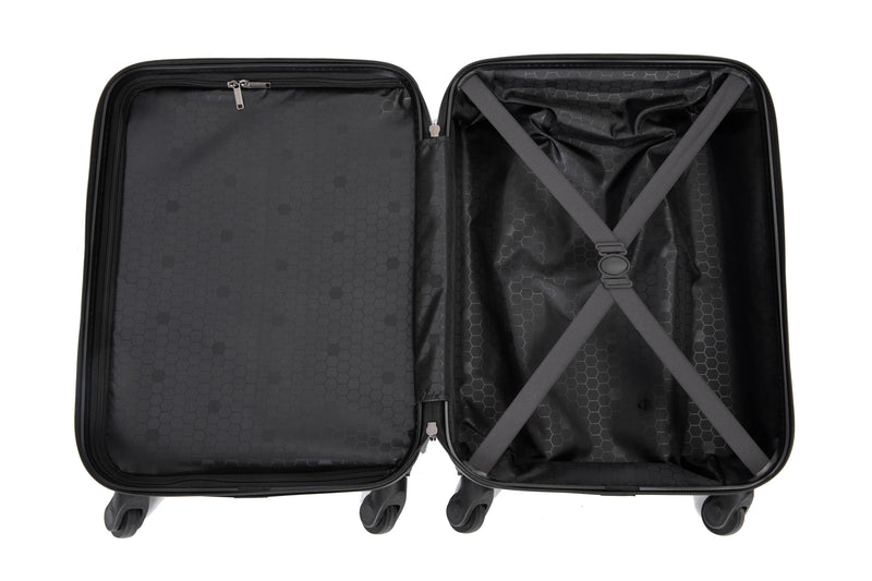 Supfirm 20" Carry on Luggage Lightweight Suitcase, Spinner Wheels, Black