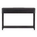 Supfirm TREXM Console Table Sofa Table with Drawers for Entryway with Projecting Drawers and Long Shelf (Espresso, OLD SKU: WF189574AAB)