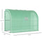 Supfirm 10' x 5' x 7' Lean to Greenhouse, Walk-In Green House, Plant Nursery with 2 Roll-up Doors and Windows, PE Cover and 3 Wire Shelves, Green