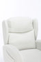 Supfirm 049-Teddy Fabric Rocking Chair With Packet Wood Legs,Ivory