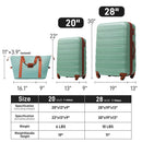 Supfirm Hardshell Luggage Sets 2Pcs + Bag Spinner Suitcase with TSA Lock Lightweight 20" + 28"