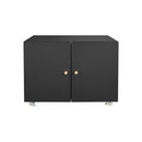 Supfirm Office furniture Copier Cabinet BLACK 2 door steel copier stand mobile pedestal file Printer Stand