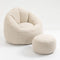 Bedding Bean Bag Sofa Chair High Pressure Foam Bean Bag Chair Adult Material with Padded Foam Padding Compressed Bean Bag With Footrest - Supfirm