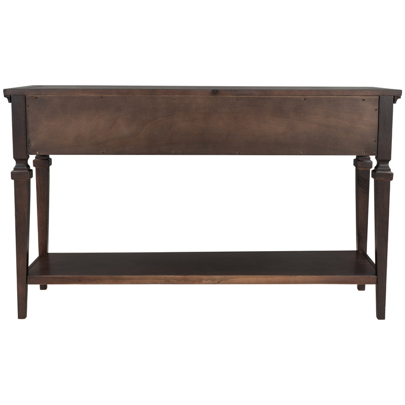 Supfirm TREXM Classic Retro Style Console Table with Three Top Drawers and Open Style Bottom Shelf, Easy Assembly (Espresso)