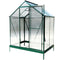 Supfirm 6.3'*4.2'*7' Polycarbonate Greenhouse, Heavy Duty Outdoor Aluminum Walk-in Green House Kit with Rain Gutter, Vent and Door for Backyard Garden, color  green