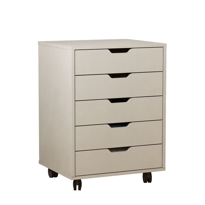 Supfirm The filing cabinet has five drawers, a small rolling filing cabinet, a printer rack, an office locker, and an office pulley movable filing cabinet  white Gray