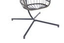 Supfirm Outdoor Garden Rattan Egg Swing Chair Hanging Chair  Light Gray Cushion