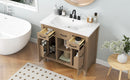 36''Bathroom Vanity with Undermount Sink,Modern Bathroom Storage Cabinet with 2 Drawers and 2 Cabinets,Solid Wood Frame Bathroom Cabinet - Supfirm