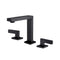 Supfirm 8 in. Widespread Double Handle Bathroom Faucet 3 Hole Vanity Faucet in Matte Black