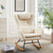 Supfirm Rocking Chair Nursery, Modern Rocking Chair with High Backrest