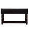 Supfirm Light Luxury Retro Sofa Table with outlets, 54 inch pine wood console table with 2 Power Outlets and 2 USB Ports for entryway/hallway/ living room with solid wood legs Distressed Black