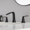 Supfirm Two-Handle Widespread Bathroom Faucet Black Bathroom Faucet 8 Inch 3 Holes Waterfall Bath Sink Lavatory Supply Lines Hose