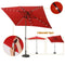 Supfirm Support Dropshipping Led Red Garden Outdoor Adjustable Title 10 Ft Patio Umbrella With Solar Lights