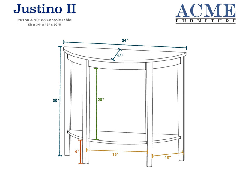 Supfirm ACME Justino II Console Table in Black 90163