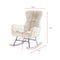 Supfirm Grey velvet rocking chair