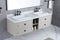 60*23*21in Wall Hung Doulble Sink Bath Vanity Cabinet Only in Bathroom Vanities without Tops - Supfirm