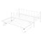 Twin Size Metal Daybed with Twin Size Adjustable Trundle, Portable Folding Trundle, White - Supfirm