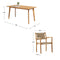 Supfirm Mauricio 5-Piece Acacia Wood Dining Set with Stacking Chair