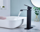 Supfirm Waterfall Spout Bathroom Faucet,Single Handle Bathroom Vanity Sink Faucet