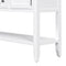 Supfirm TREXM Cambridge Series  Ample Storage Vintage Console Table with Four Small Drawers and Bottom Shelf for Living Rooms, Entrances and Kitchens (White, OLD SKU: WF190263AAA)