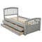 Orisfur. Twin Size Platform Storage Bed Solid Wood Bed with 6 Drawers - Supfirm