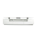 Modern White TV Stand, 20 Colors LED TV Stand w/Remote Control Lights - Supfirm