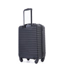 Supfirm 20" Carry on Luggage Lightweight Suitcase, Spinner Wheels, Black