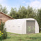 Supfirm 19' x 10' x 7' Walk In Tunnel Greenhouse with Zippered Door & 8 Mesh Windows, Large Heavy Duty Garden Hot House Kit, Galvanized Steel Frame, White