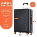 Supfirm Contrast Color Hardshell Luggage 24inch Expandable Spinner Suitcase with TSA Lock Lightweight