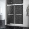 Supfirm 72*76" Double Sliding Frameless Shower Door Brushed Nickel With Buffer