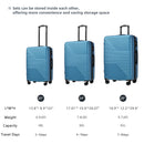 Supfirm Hardshell Luggage Sets 3 Piece double spinner 8 wheels Suitcase with TSA Lock Lightweight 20''24''28''