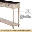 Supfirm TREXM Console Table Sofa Table with Drawers for Entryway with Projecting Drawers and Long Shelf (Beige, OLD SKU: WF189574AAD)