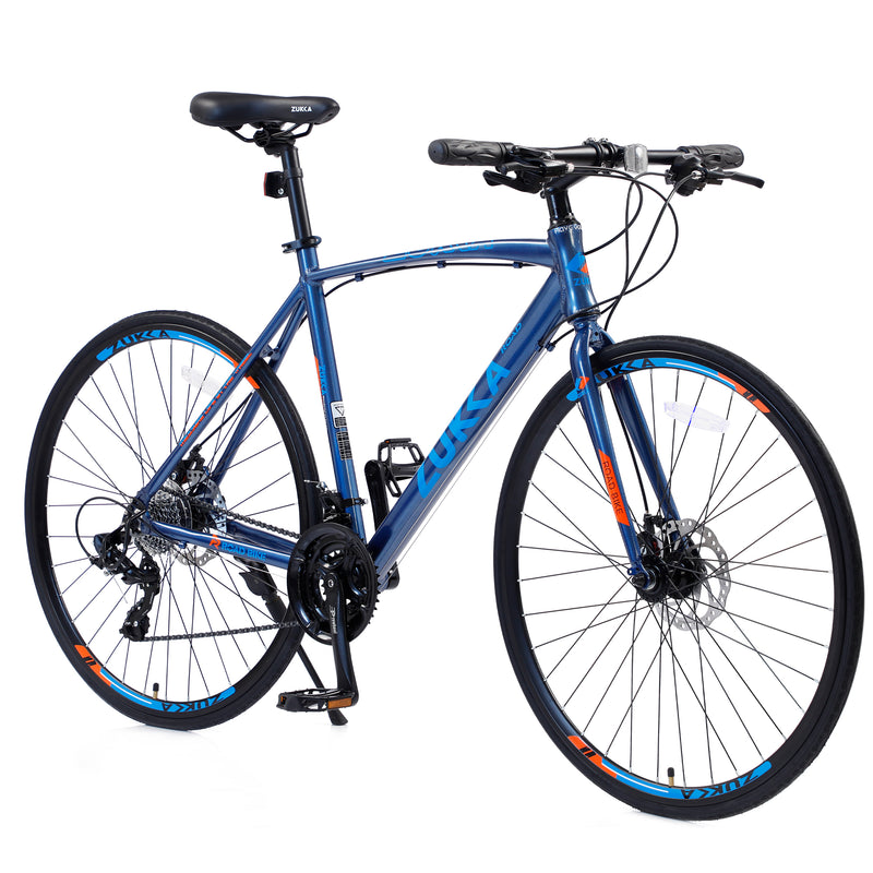 Supfirm 24 Speed Hybrid bike Disc Brake 700C Road Bike For men women's City Bicycle