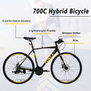 Supfirm 24 Speed Hybrid bike Disc Brake 700C Road Bike For men women's City Bicycle