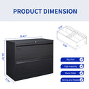 Supfirm 2 Drawer Lateral Filing Cabinet for Legal/Letter A4 Size, Large Deep Drawers Locked by Keys, Locking Wide File Cabinet for Home Office, Metal Steel