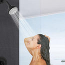 Supfirm Matte Black 6 Inch Shower Faucet wih Tub Spout Combo