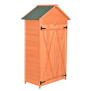 Supfirm Outdoor Storage Shed Wood Tool Shed Waterproof Garden Storage Cabinet with Lockable Doors for Patio Furniture, Backyard, Lawn, Meadow, Farmland