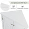 Supfirm White Triangle Bathroom Storage Cabinet with Adjustable Shelves, Freestanding Floor Cabinet for Home Kitchen