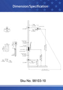 Supfirm Shower Faucet Set Anti-scald Shower Fixtures with Rough-in Pressure Balanced Valve and Embedded Box, Wall Mounted Rain Shower System