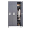 Supfirm 3 Door 72"H Metal Lockers With Lock for Employees,Storage Locker Cabinet  for Home Gym Office School Garage,Gray