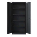 Supfirm 72"H Metal Garage Storage Cabinet, Black Tool Steel Locking Cabinet with Doors and 4 Shelves, Tall Cabinets for Garage Storage Systems Lockable File Cabinet for Home Office, Classroom/Pantry