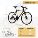 Supfirm 24 Speed Hybrid bike Disc Brake 700C Road Bike For men women's City Bicycle